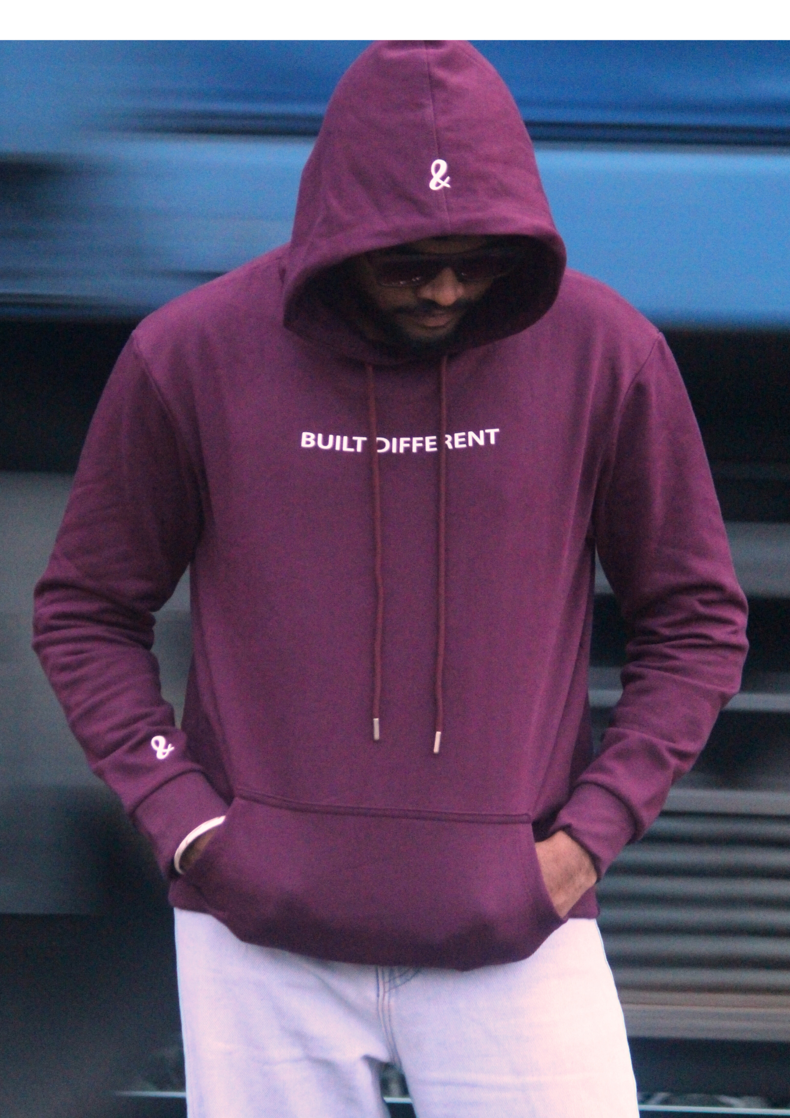 🔹 Built Different Hoodie – Maroon