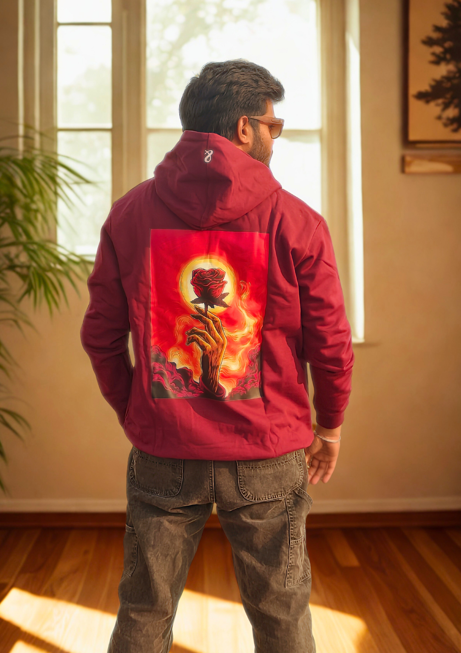 🔹 Built Different Hoodie – Maroon