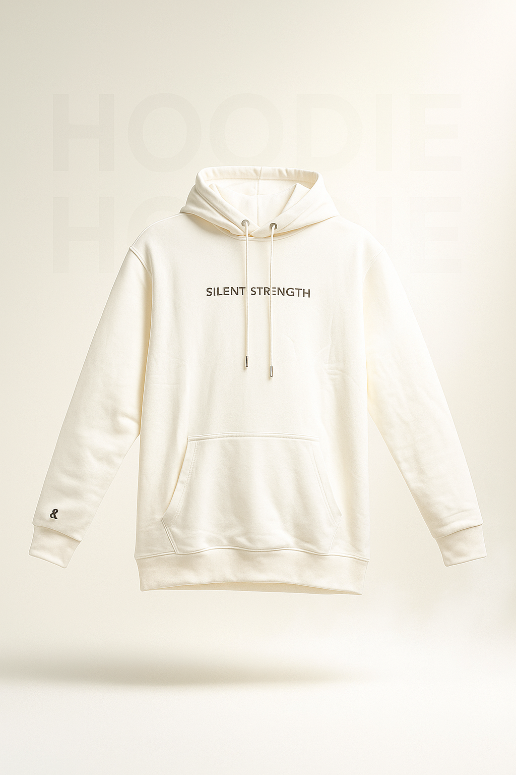 Silent Strength Hoodie– Milky White