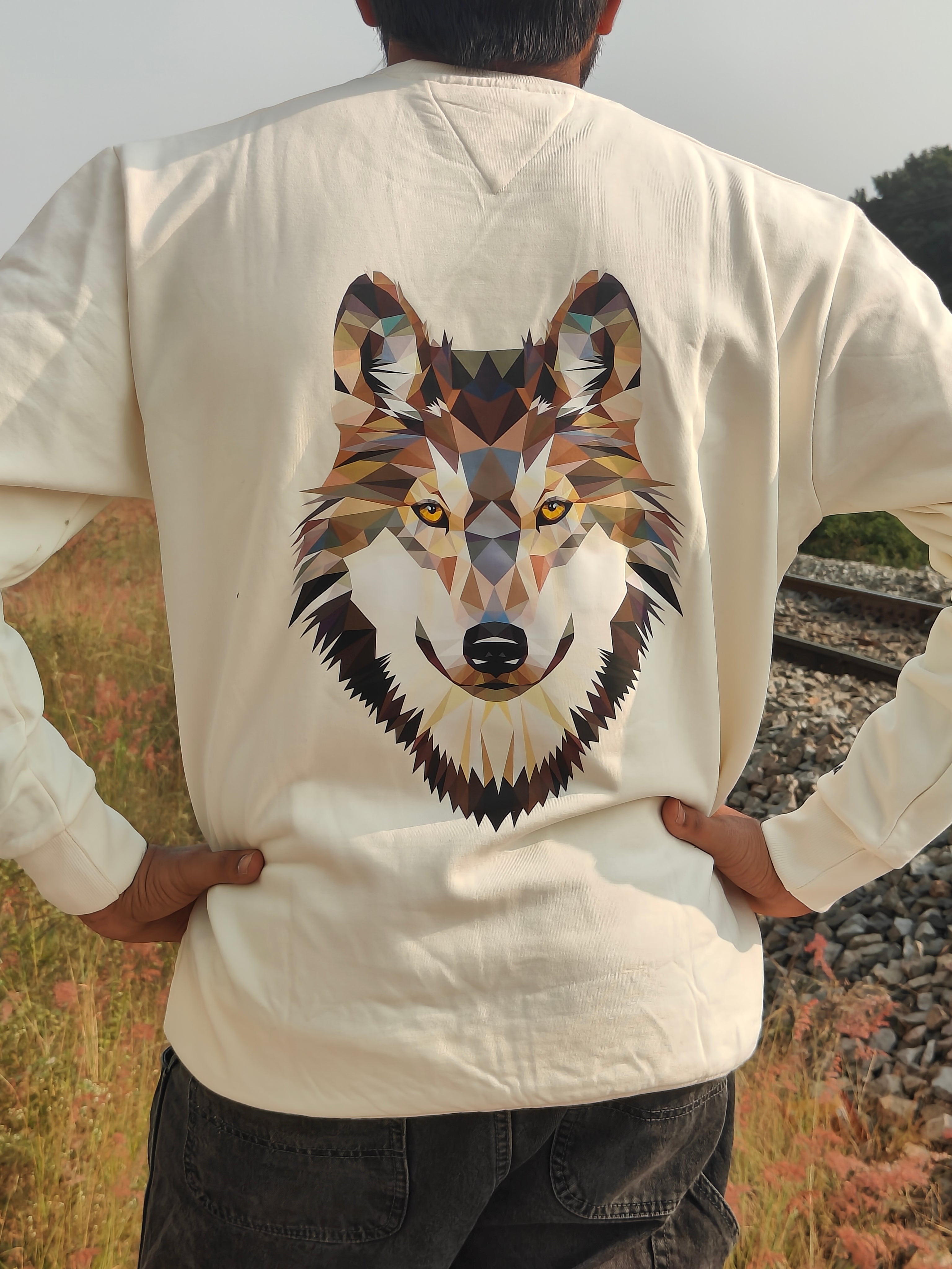 Stone & Sage “Lone Instinct” Wolf Graphic Sweatshirt