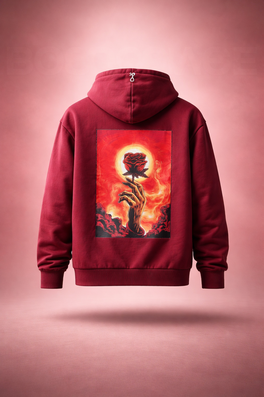🔹 Built Different Hoodie – Maroon